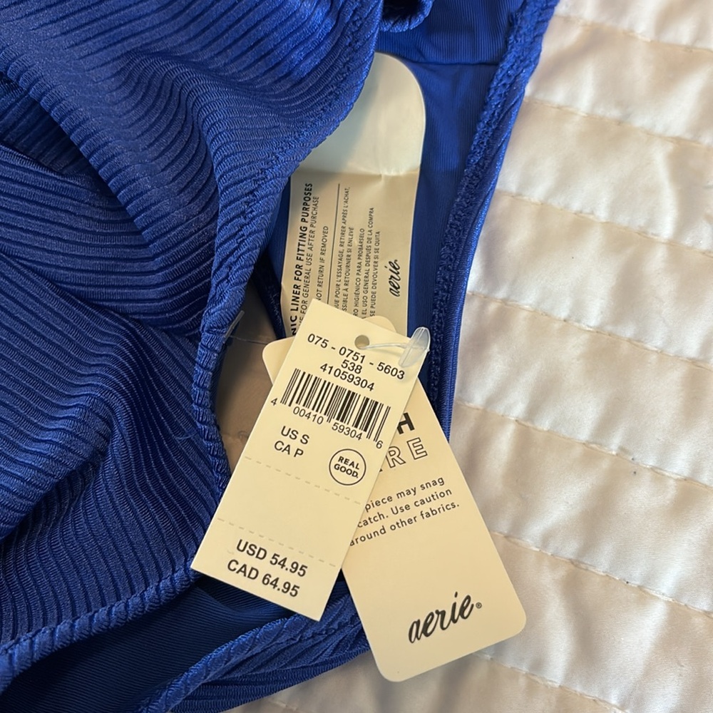 Aerie Vibrant Blue One-Piece Swimsuit - Picture 4 of 4